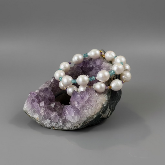 PEARL W TOURMALINE BRACELET