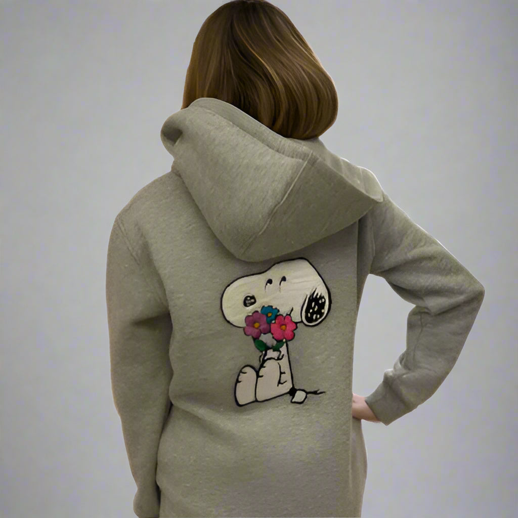 GREY SNOOPY HOODIE