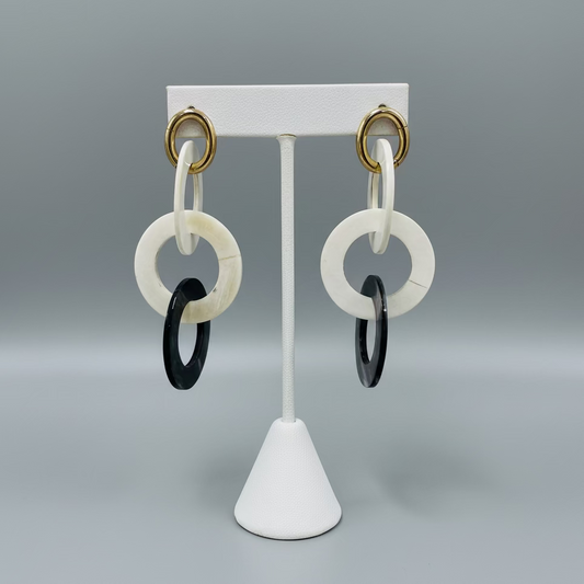 ITALIAN PLATED HORN EARRING