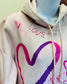 PINK LOVE AND HEARTS HOODIE