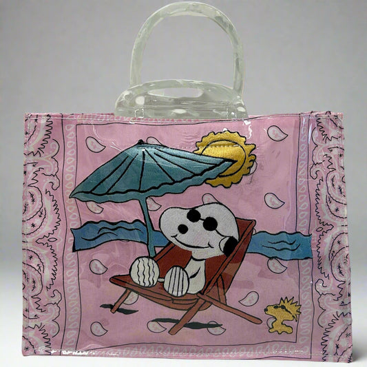 PVC SNOOPY BAG PINK
