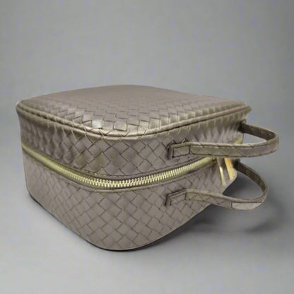 LUXE WOVEN COSMETIC TOILETRY CASE