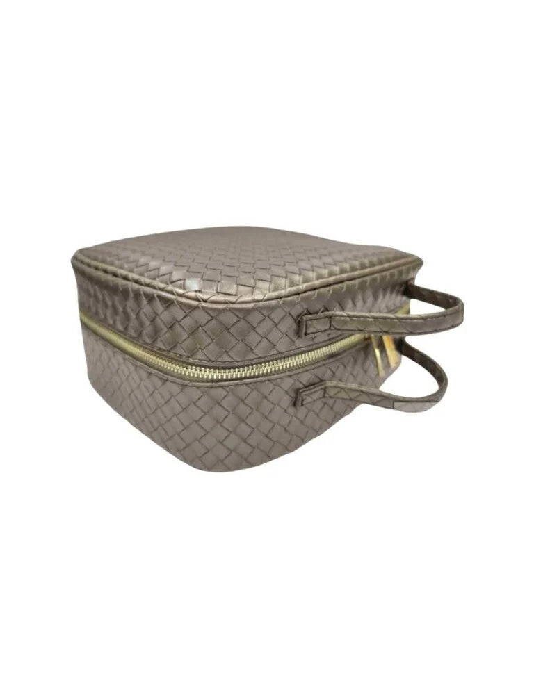 LUXE WOVEN COSMETIC TOILETY CASE