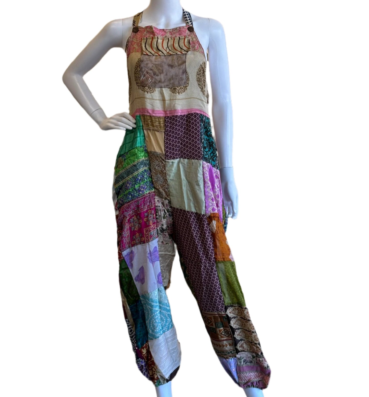 SILK PATCHWORK JUMPSUIT