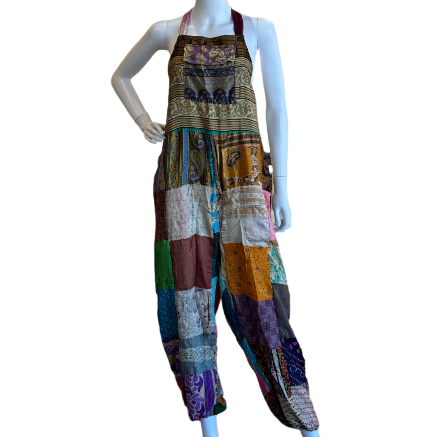 SILK PATCHWORK JUMPSUIT