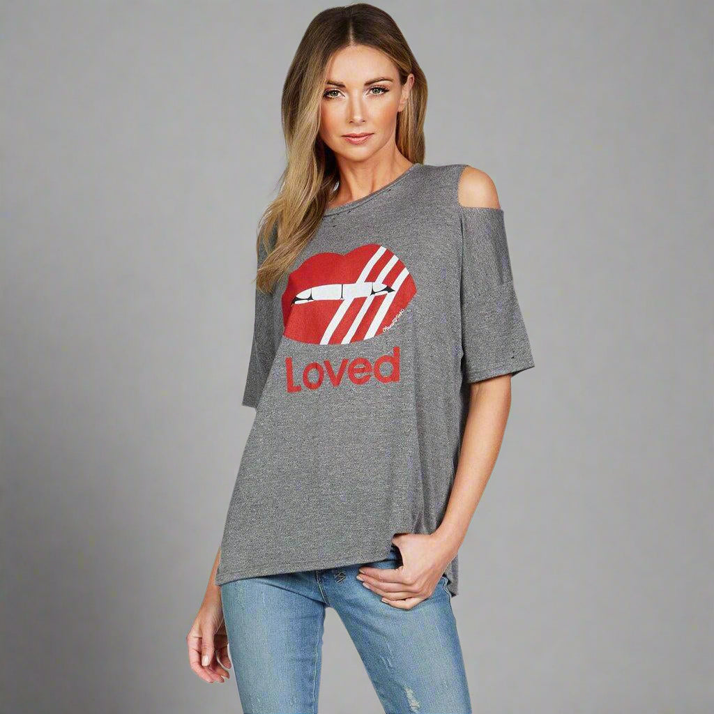 KIERSTYN STRIPED MOUTH LOVED