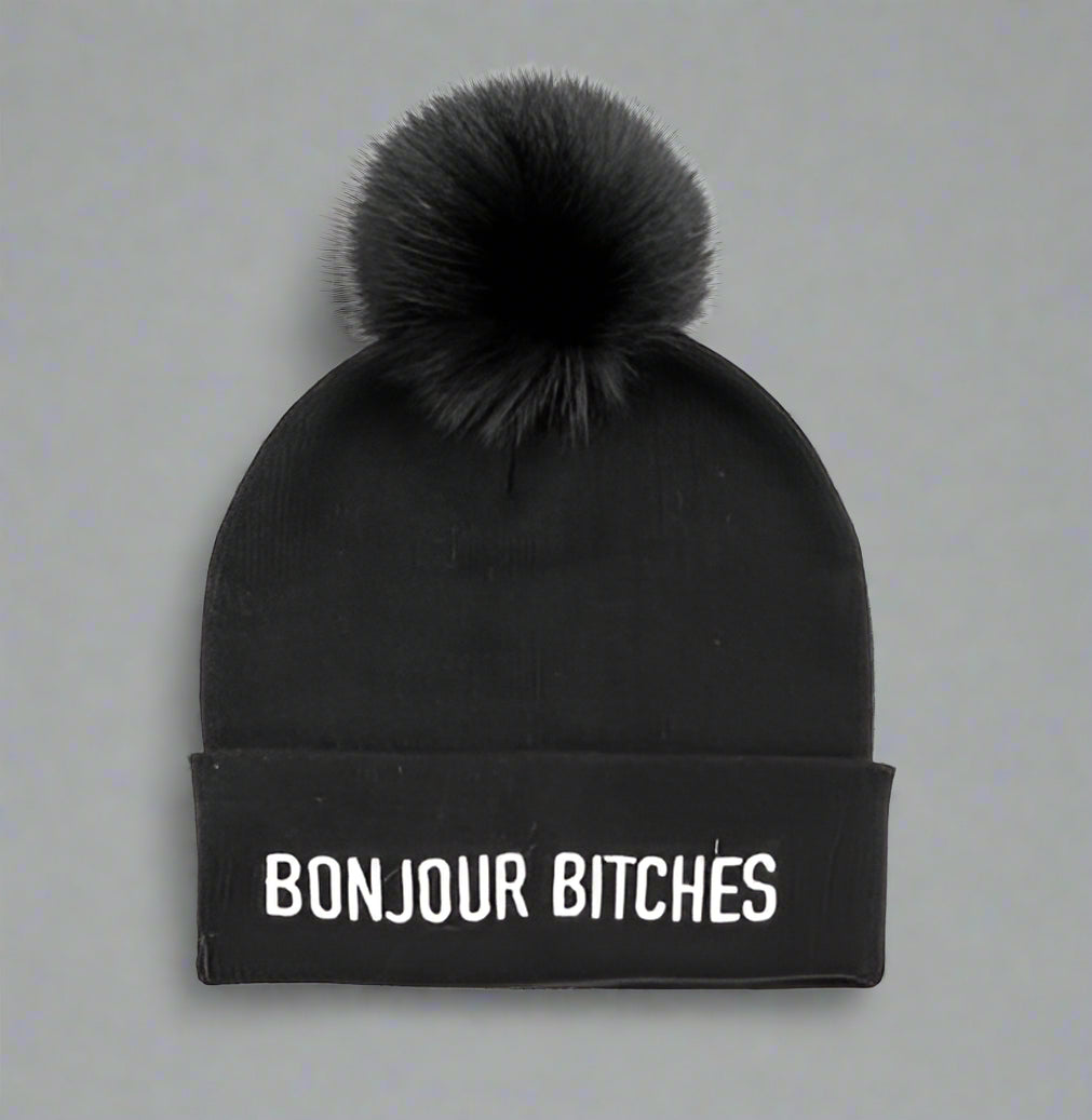 BONJOUR BITCHES KNIT HAT