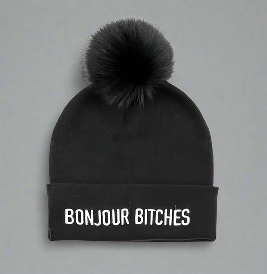 BONJOUR BITCHES KNIT HAT