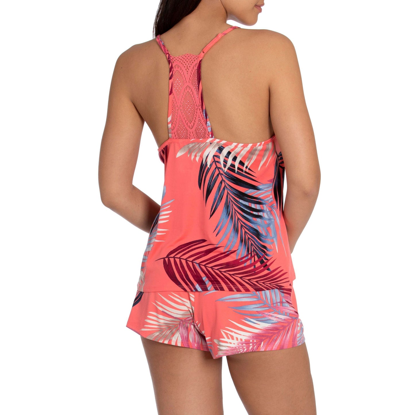 TROPICAL PALM SHORT PAJAMA SET