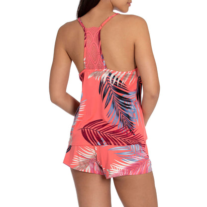 TROPICAL PALM SHORT PAJAMA SET