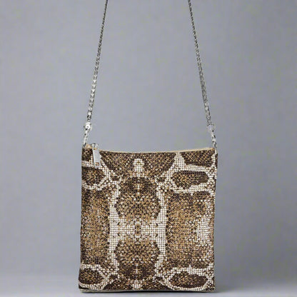 CONVERTIBLE CROSSBODY BAG BROWN PEARL