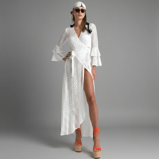 RUFFLE SLEEVES COVER UP