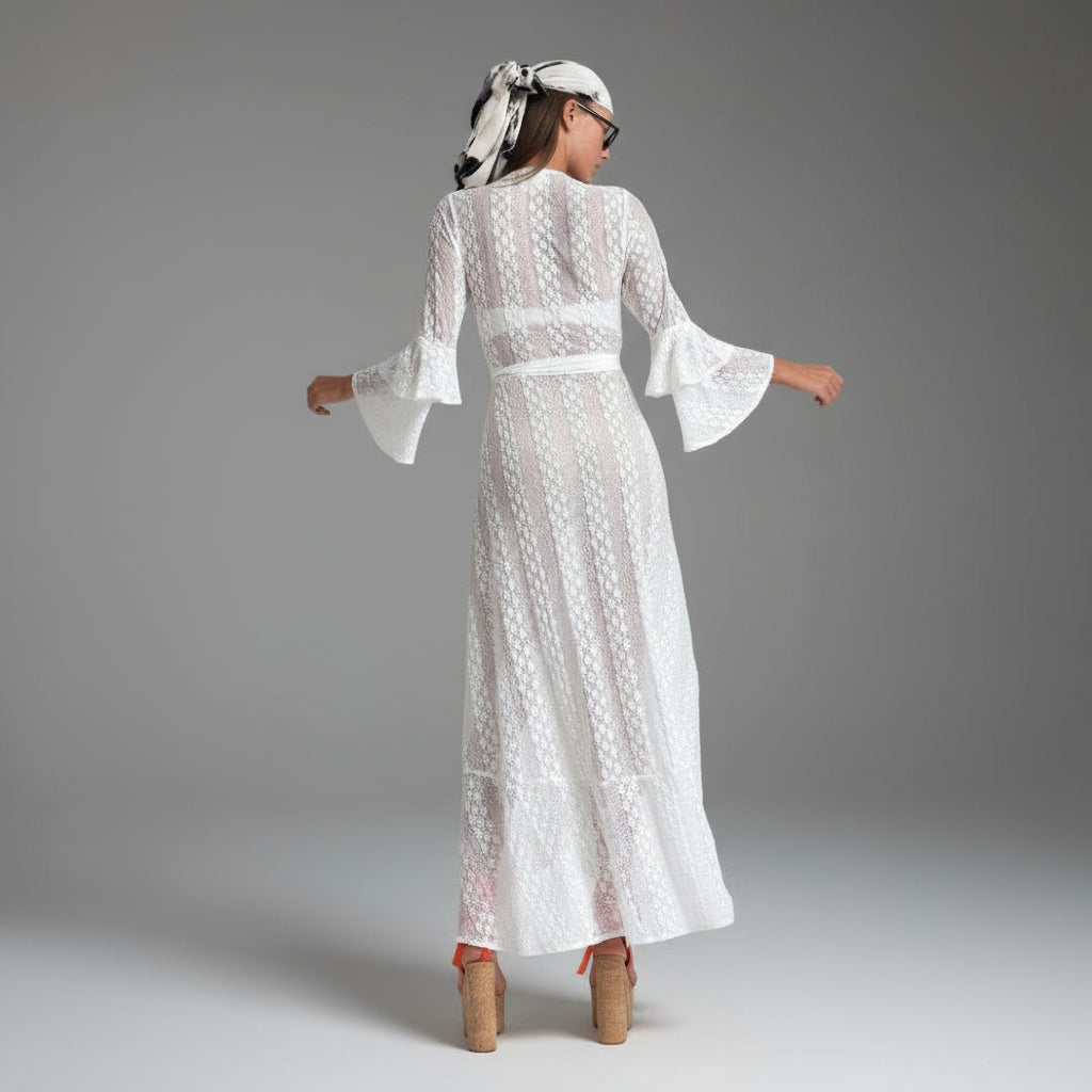 RUFFLE SLEEVES COVER UP