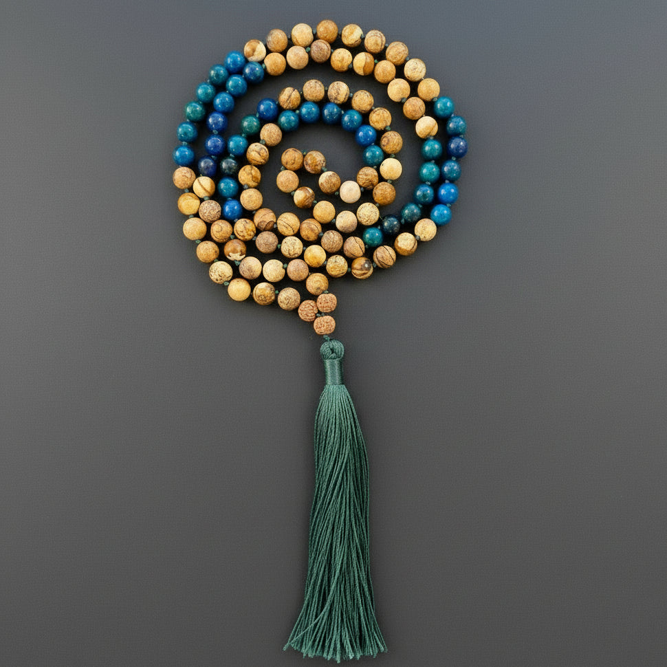 MALA SACRED CHRYSOCOLLA NECKLACE