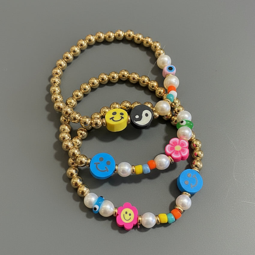 GF SMILEY BEAD BRACELET