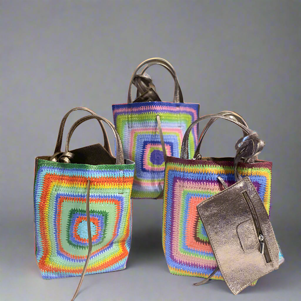 CROCHET PRINT MINI TOTE