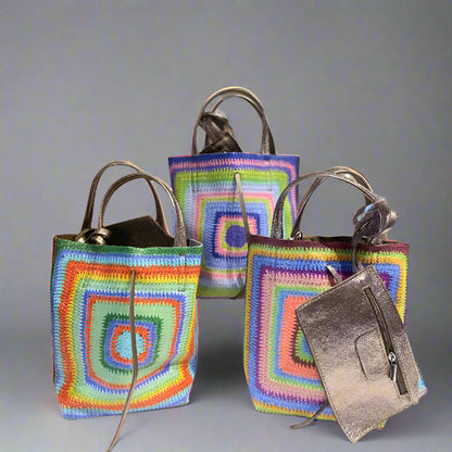 CROCHET PRINT MINI TOTE