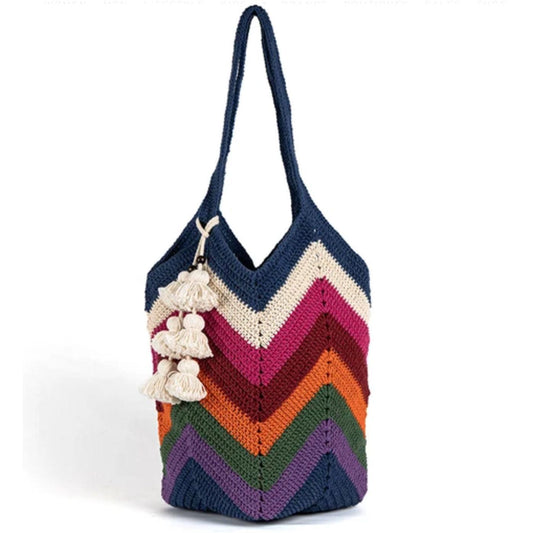 MAYA RAINBOW CROCHET TOTE