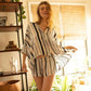 BALI STRIPE SATIN SHORT PAJAMA SET