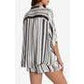 BALI STRIPE SATIN SHORT PAJAMA SET