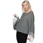 CASHMERE COLOR BLOCK OVERSIZED PULLOVER