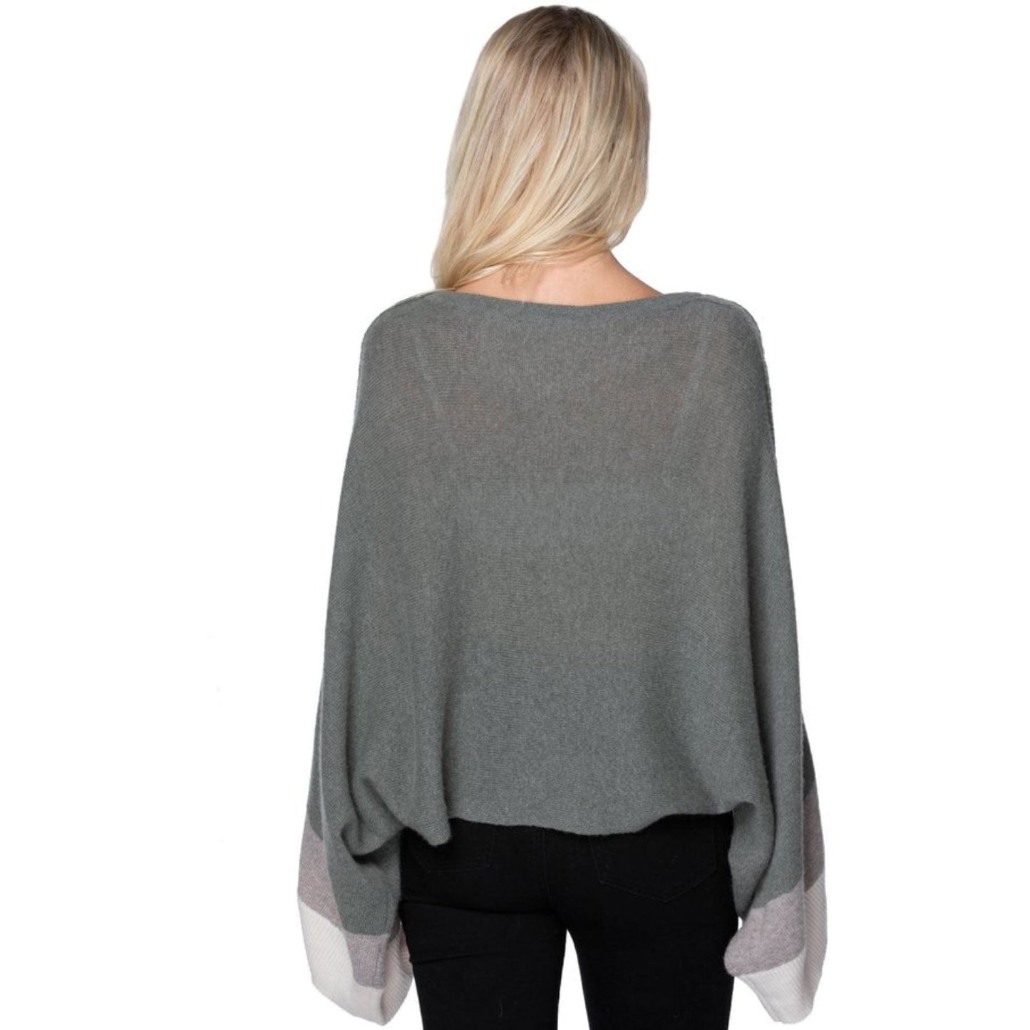 CASHMERE COLOR BLOCK OVERSIZED PULLOVER