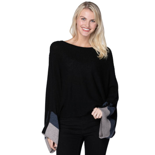 CASHMERE BLACK OVERSIZED PULLOVER