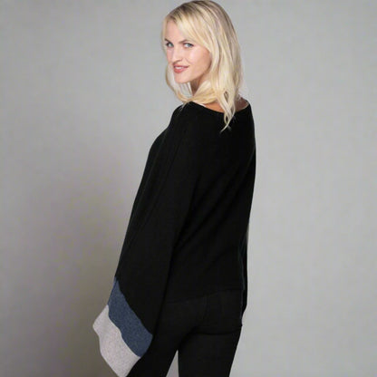 CASHMERE BLACK OVERSIZED PULLOVER