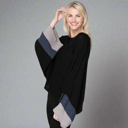 CASHMERE BLACK OVERSIZED PULLOVER