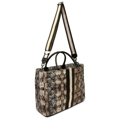 THE PARISIAN PYTHON PRINT TOTE