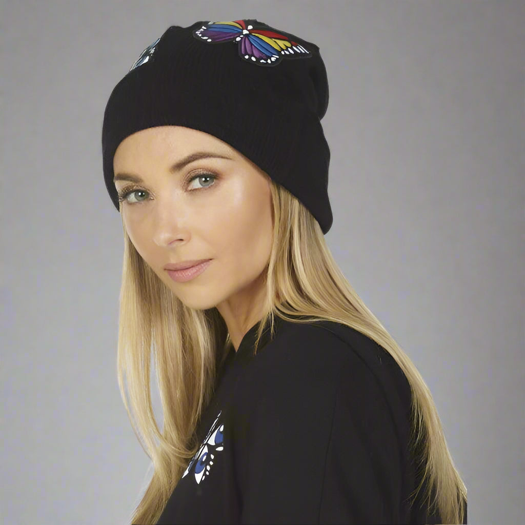 BUTTERFLY PATCHES BEANIE