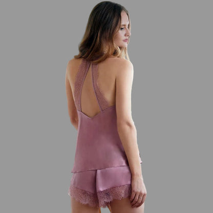 DUSK ROSE SATIN SET