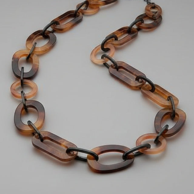 AMBER & HORN NECKLACE