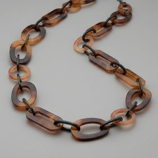 AMBER & HORN NECKLACE