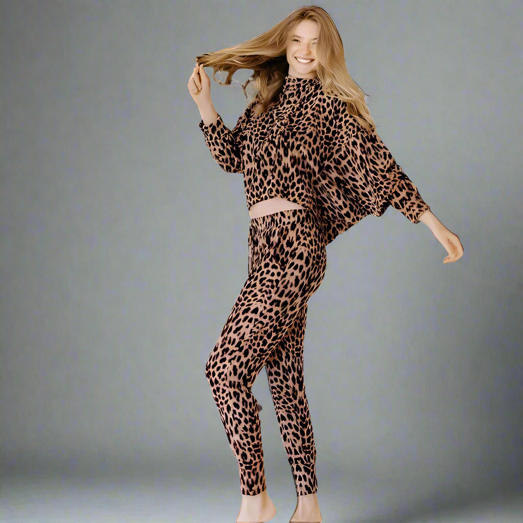 CHEETAH HOODIE LOUNGE SET