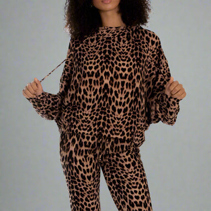 CHEETAH HOODIE LOUNGE SET