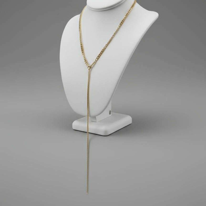 DANGLE 14KT BRASS NECKLACE