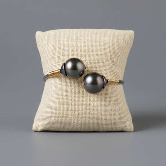 TAHITIAN PEARL 10KT SS BRACELET