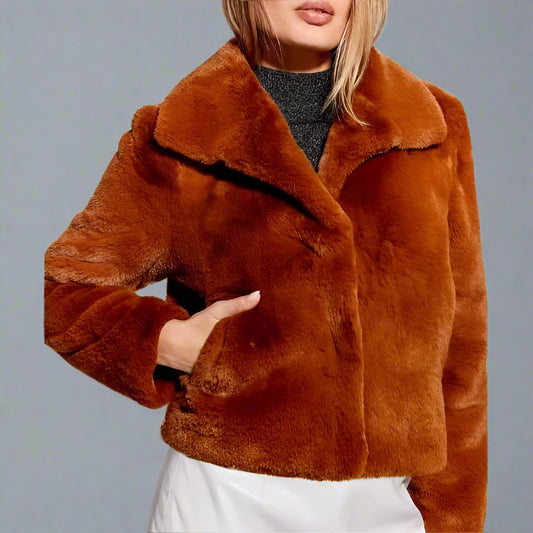 ALBA FAUX FUR CHUBBY JACKET