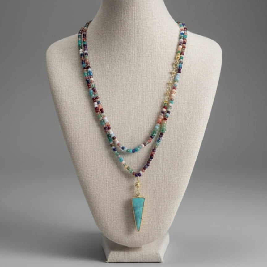 AMAZONITE STONE NECKLACE