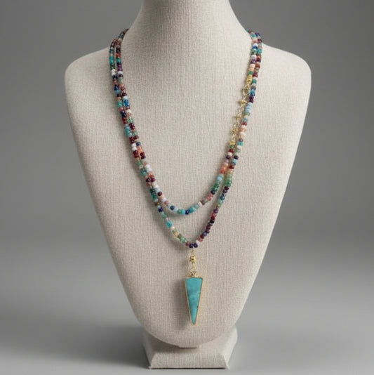 AMAZONITE STONE NECKLACE