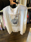 WHT SWEATER W/ BACK PATCH