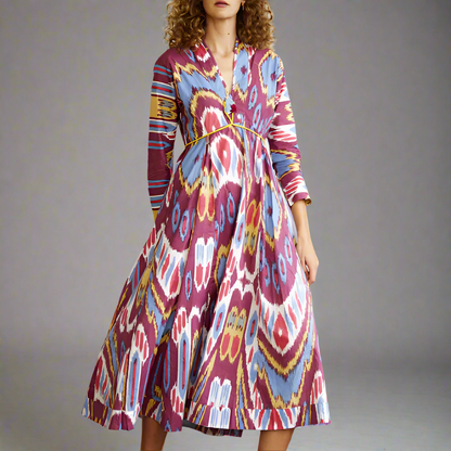 NORA PURPLE/RED TASSEL DRESS