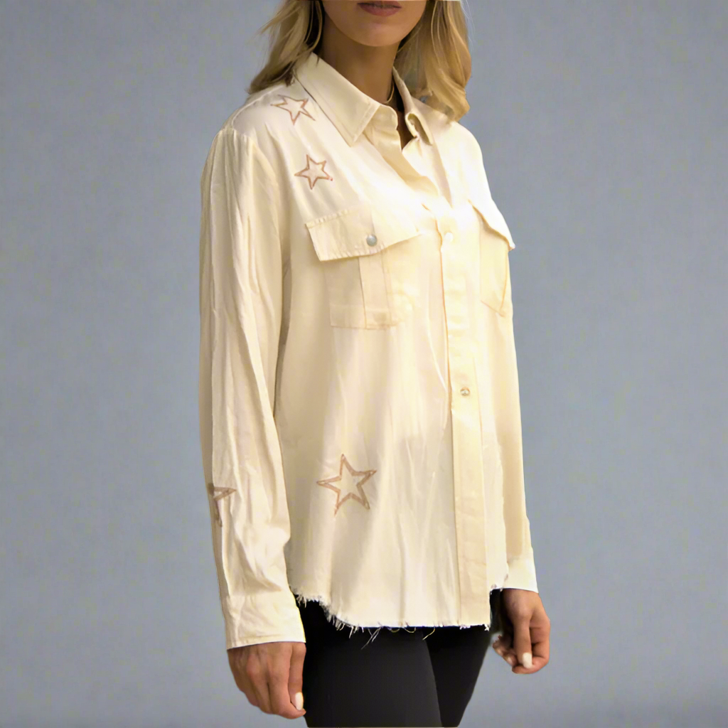 GOLD STAR EMBROIDERED SHIRT