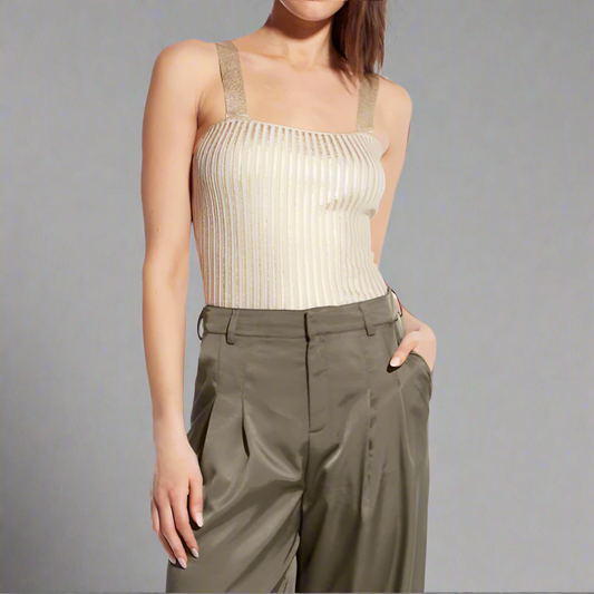 CARA GOLD KNIT TANK