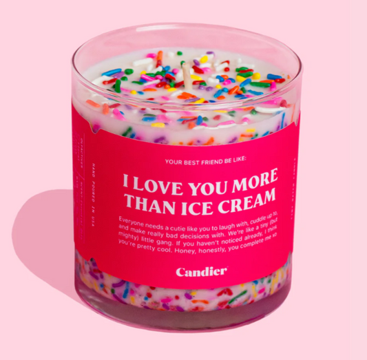 I LOVE YOU MORE THAN ICE CREAM CANDLE