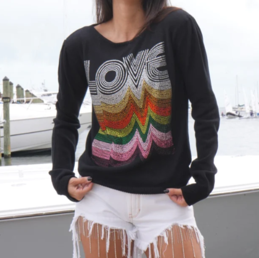 LOVE REPEATER CREW NECK SWEATER