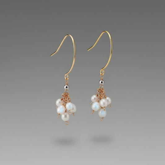 14K RICE PEARL EARRINGS