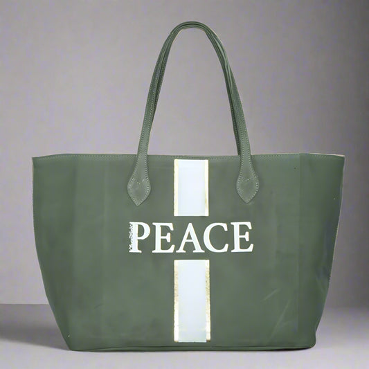 PEACE MILITARY TOTE