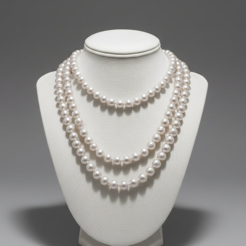 SINGLE STRAND PEARL NECKLACE